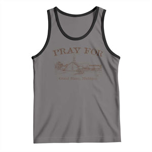 Pray for Grand Blanc Michigan Tank Top Vintage Church Faith Support TS02 Deep Heather Black Print Your Wear