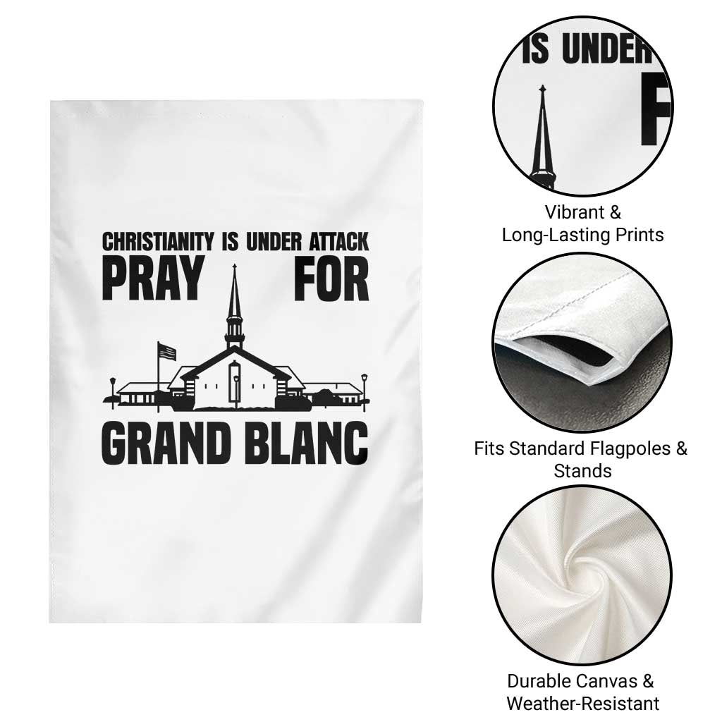 Christianity Is Under Attack Garden Flag Pray for Grand Blanc Church Michigan Faith Support TS02 Print Your Wear