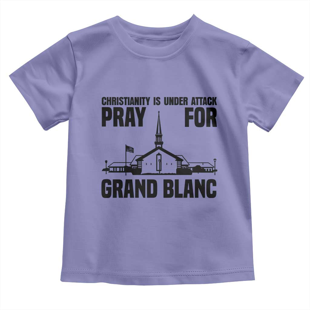 Christianity Is Under Attack Toddler T Shirt Pray for Grand Blanc Church Michigan Faith Support TS02 Violet Print Your Wear