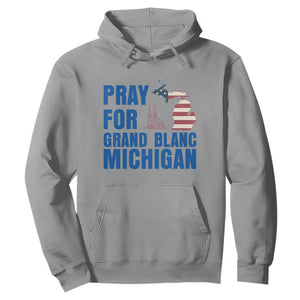 Pray for Grand Blanc Michigan Hoodie American Flag Christian Support TS02 Sport Gray Print Your Wear