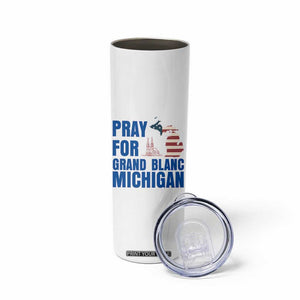 Pray for Grand Blanc Michigan Skinny Tumbler American Flag Christian Support TS02 Print Your Wear