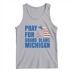Pray for Grand Blanc Michigan Tank Top American Flag Christian Support TS02 Athletic Heather Print Your Wear
