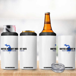 Peace for Grand Blanc Michigan 4 in 1 Can Cooler Tumbler United Against Hate TS02 Print Your Wear