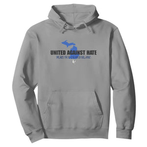 Peace for Grand Blanc Michigan Hoodie United Against Hate TS02 Sport Gray Print Your Wear