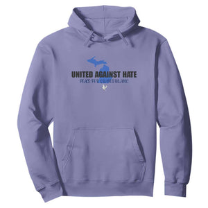 Peace for Grand Blanc Michigan Hoodie United Against Hate TS02 Violet Print Your Wear
