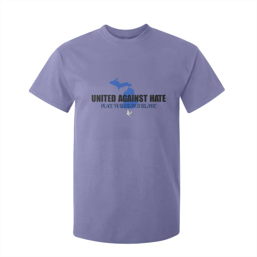 Peace for Grand Blanc Michigan T Shirt For Kid United Against Hate TS02 Violet Print Your Wear