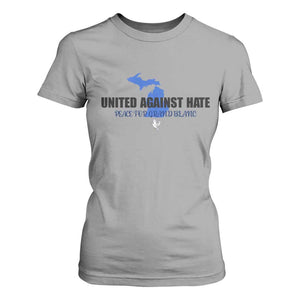 Peace for Grand Blanc Michigan T Shirt For Women United Against Hate TS02 Sport Gray Print Your Wear
