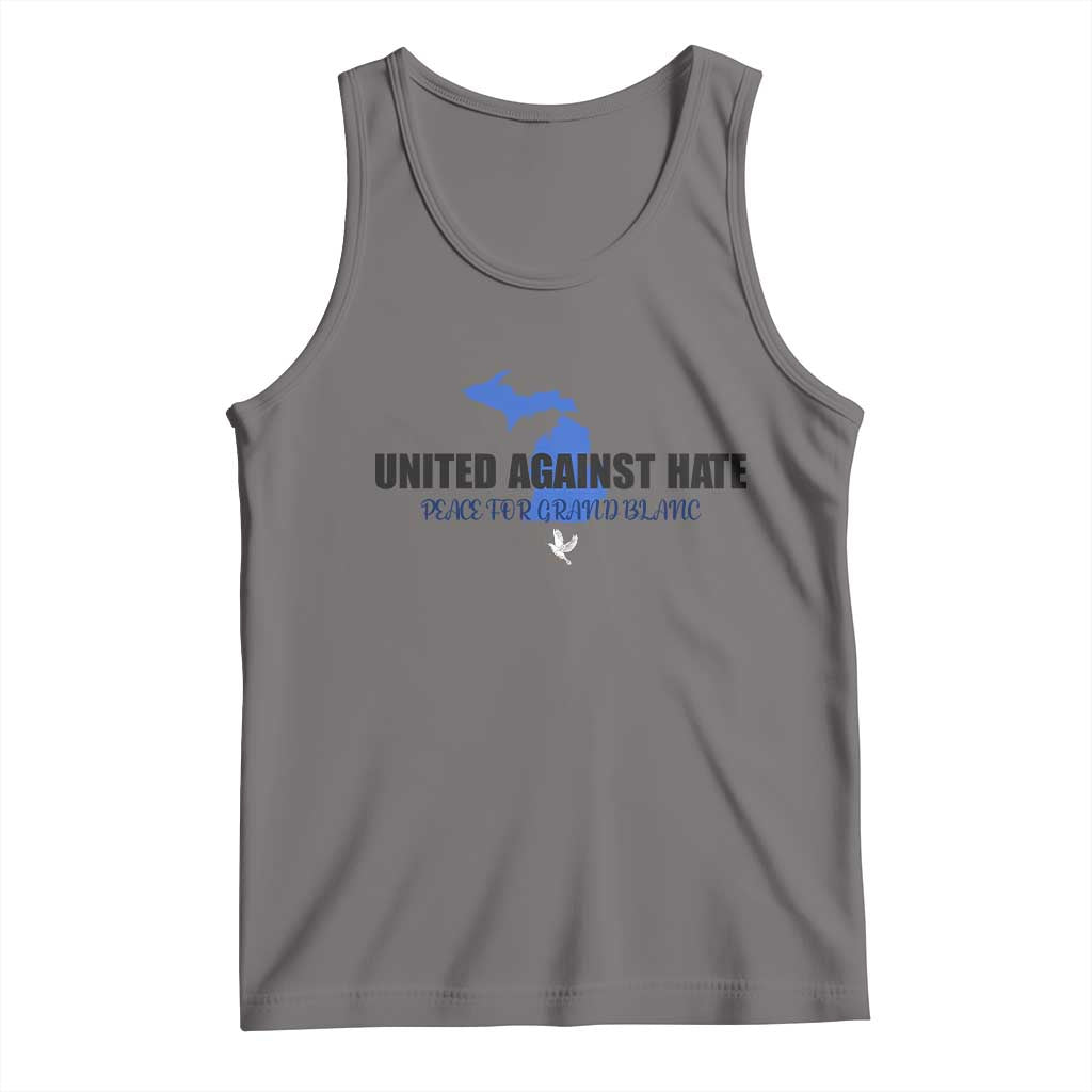 Peace for Grand Blanc Michigan Tank Top United Against Hate TS02 Deep Heather Print Your Wear