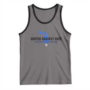 Peace for Grand Blanc Michigan Tank Top United Against Hate TS02 Deep Heather Black Print Your Wear