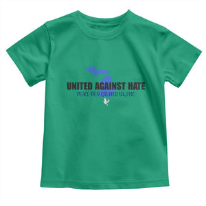 Peace for Grand Blanc Michigan Toddler T Shirt United Against Hate TS02 Irish Green Print Your Wear