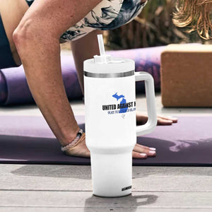 Peace for Grand Blanc Michigan Tumbler With Handle United Against Hate TS02 Print Your Wear
