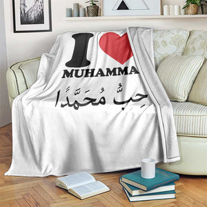 I Love Muhammad Throw Blanket Musliam Identity Islamic Peace and Pride TS02 Print Your Wear