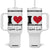 I Love Muhammad Tumbler With Handle Musliam Identity Islamic Peace and Pride TS02 One Size: 40 oz White Print Your Wear