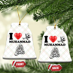 I Love Muhammad Ceramic Ornament Musliam Identity Faith Peace Pride Islamic Calligraphy TS02 Print Your Wear