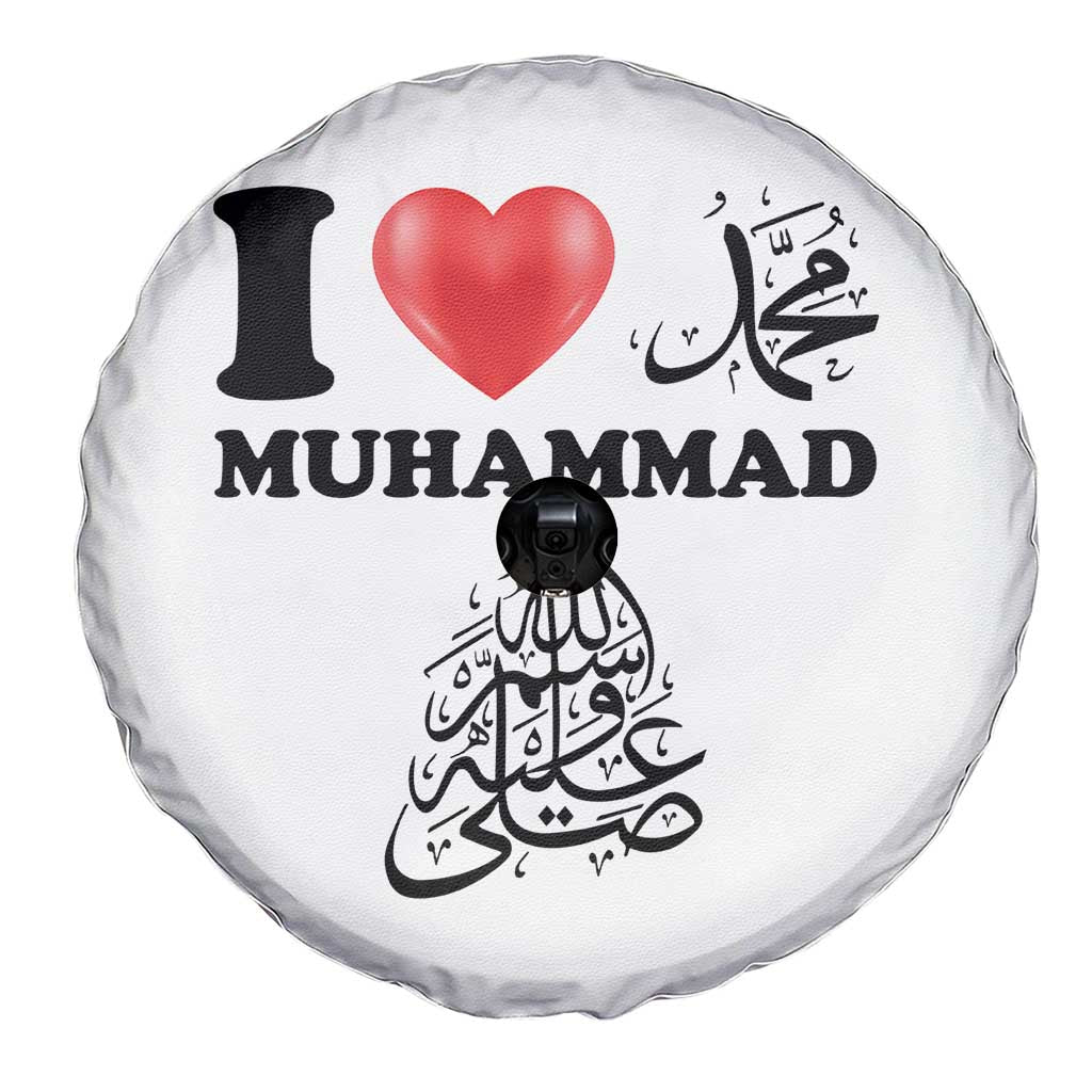 I Love Muhammad Spare Tire Cover Musliam Identity Faith Peace Pride Islamic Calligraphy TS02 Print Your Wear