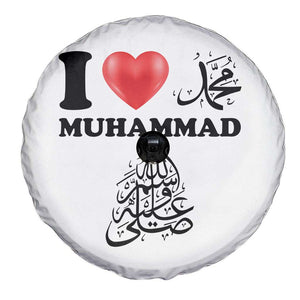 I Love Muhammad Spare Tire Cover Musliam Identity Faith Peace Pride Islamic Calligraphy TS02 Print Your Wear