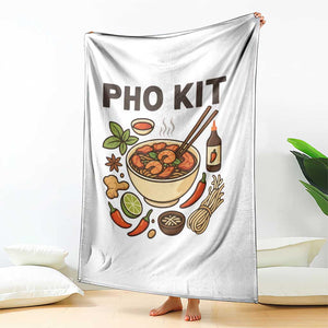 Funny Pho Kit Vietnamese Noodle Pun Throw Blanket Ramen Pho Lovers Hilarious Foodie Graphic TS02 Print Your Wear