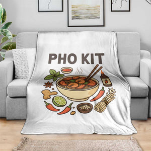 Funny Pho Kit Vietnamese Noodle Pun Throw Blanket Ramen Pho Lovers Hilarious Foodie Graphic TS02 Print Your Wear