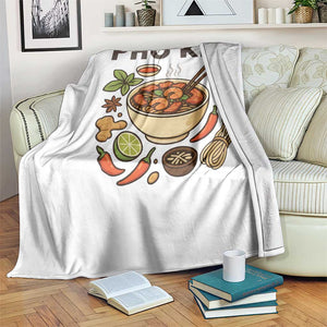 Funny Pho Kit Vietnamese Noodle Pun Throw Blanket Ramen Pho Lovers Hilarious Foodie Graphic TS02 Print Your Wear
