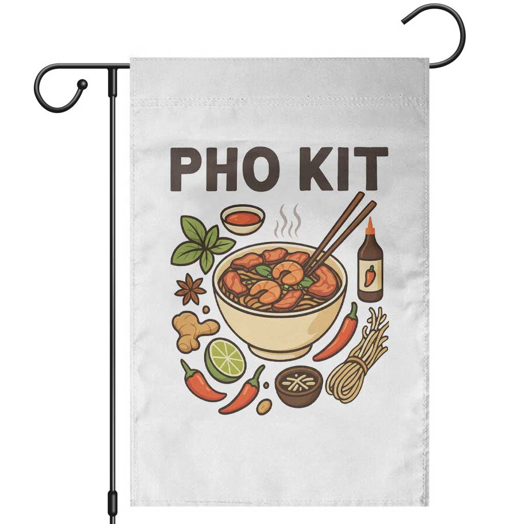 Funny Pho Kit Vietnamese Noodle Pun Garden Flag Ramen Pho Lovers Hilarious Foodie Graphic TS02 White Print Your Wear