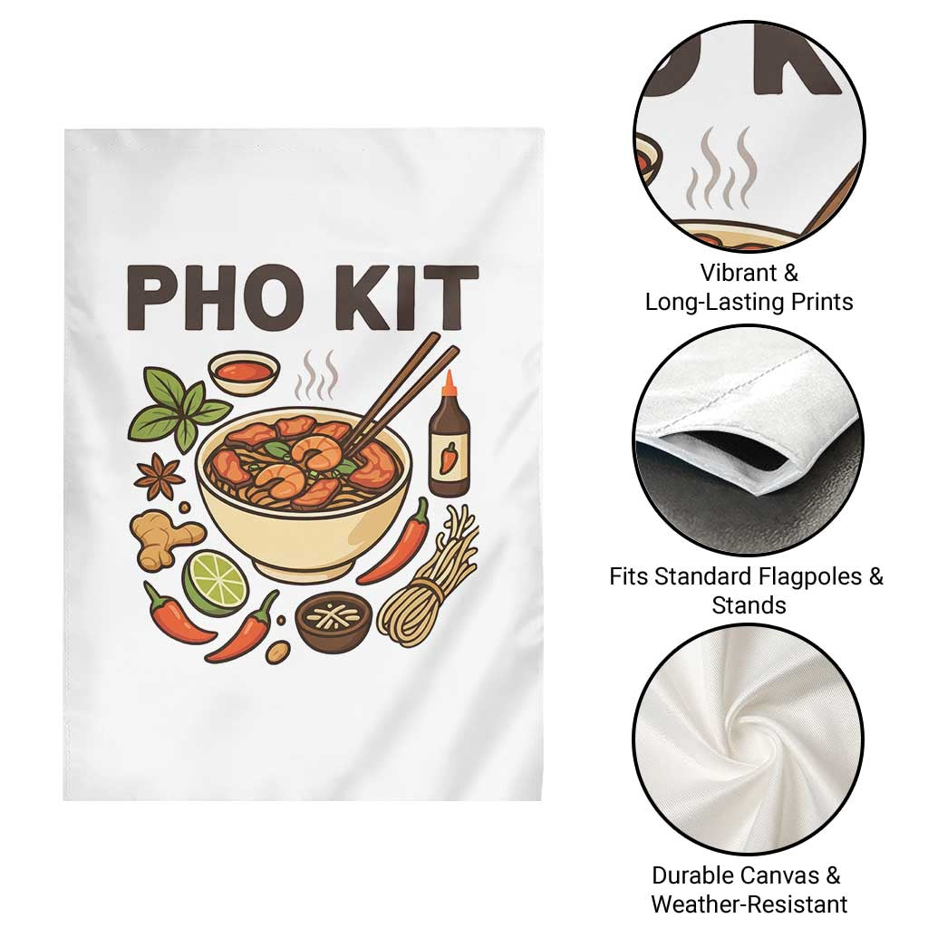 Funny Pho Kit Vietnamese Noodle Pun Garden Flag Ramen Pho Lovers Hilarious Foodie Graphic TS02 Print Your Wear