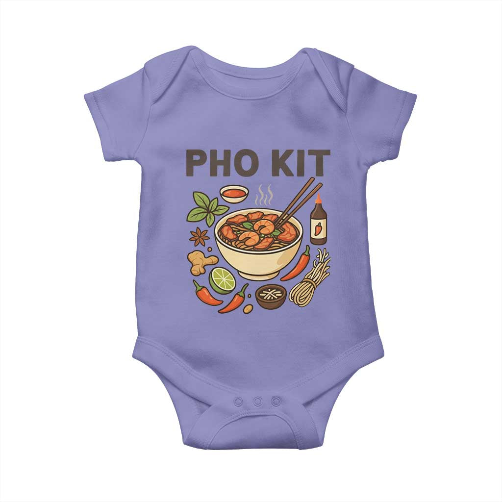 Funny Pho Kit Vietnamese Noodle Pun Baby Onesie Ramen Pho Lovers Hilarious Foodie Graphic TS02 Violet Print Your Wear
