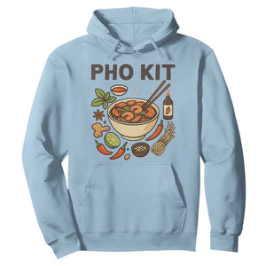 Funny Pho Kit Vietnamese Noodle Pun Hoodie Ramen Pho Lovers Hilarious Foodie Graphic TS02 Light Blue Print Your Wear