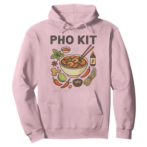 Funny Pho Kit Vietnamese Noodle Pun Hoodie Ramen Pho Lovers Hilarious Foodie Graphic TS02 Light Pink Print Your Wear