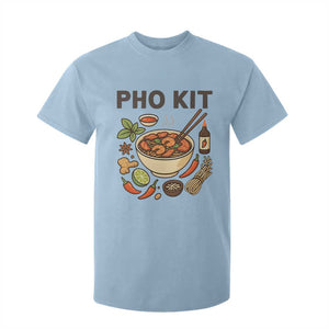Funny Pho Kit Vietnamese Noodle Pun T Shirt For Kid Ramen Pho Lovers Hilarious Foodie Graphic TS02 Light Blue Print Your Wear