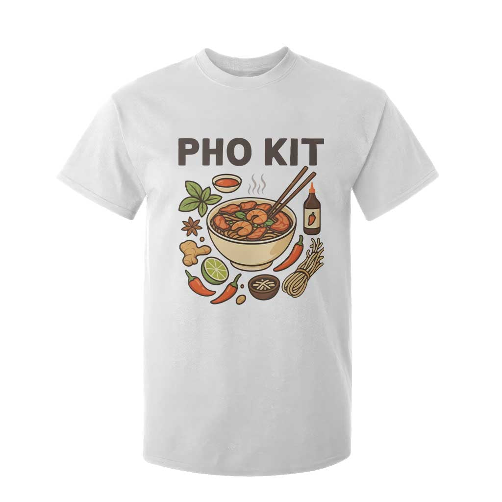 Funny Pho Kit Vietnamese Noodle Pun T Shirt For Kid Ramen Pho Lovers Hilarious Foodie Graphic TS02 White Print Your Wear