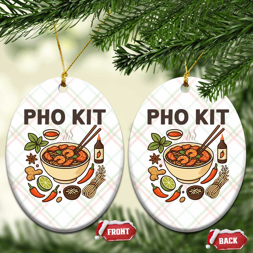 Funny Pho Kit Vietnamese Noodle Pun Ceramic Ornament Ramen Pho Lovers Hilarious Foodie Graphic TS02 Print Your Wear