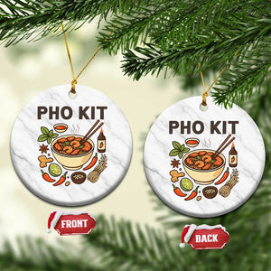 Funny Pho Kit Vietnamese Noodle Pun Ceramic Ornament Ramen Pho Lovers Hilarious Foodie Graphic TS02 1pc White Marble Print Your Wear