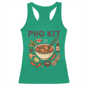 Funny Pho Kit Vietnamese Noodle Pun Racerback Tank Top Ramen Pho Lovers Hilarious Foodie Graphic TS02 Irish Green Print Your Wear
