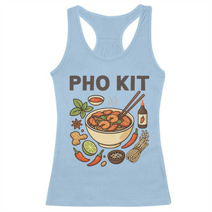 Funny Pho Kit Vietnamese Noodle Pun Racerback Tank Top Ramen Pho Lovers Hilarious Foodie Graphic TS02 Light Blue Print Your Wear
