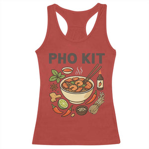 Funny Pho Kit Vietnamese Noodle Pun Racerback Tank Top Ramen Pho Lovers Hilarious Foodie Graphic TS02 Red Print Your Wear
