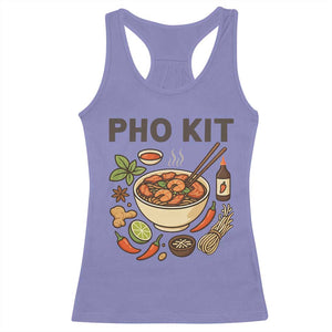 Funny Pho Kit Vietnamese Noodle Pun Racerback Tank Top Ramen Pho Lovers Hilarious Foodie Graphic TS02 Violet Print Your Wear