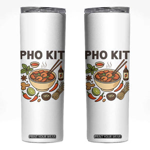 Funny Pho Kit Vietnamese Noodle Pun Skinny Tumbler Ramen Pho Lovers Hilarious Foodie Graphic TS02 White Print Your Wear