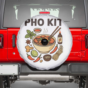 Funny Pho Kit Vietnamese Noodle Pun Spare Tire Cover Ramen Pho Lovers Hilarious Foodie Graphic TS02 White Print Your Wear