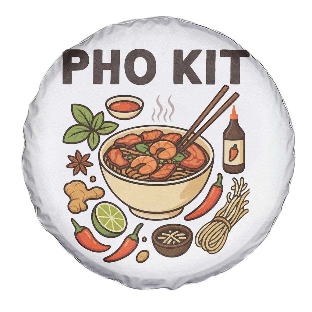 Funny Pho Kit Vietnamese Noodle Pun Spare Tire Cover Ramen Pho Lovers Hilarious Foodie Graphic TS02 Print Your Wear