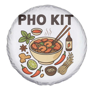 Funny Pho Kit Vietnamese Noodle Pun Spare Tire Cover Ramen Pho Lovers Hilarious Foodie Graphic TS02 Print Your Wear