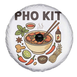 Funny Pho Kit Vietnamese Noodle Pun Spare Tire Cover Ramen Pho Lovers Hilarious Foodie Graphic TS02 Print Your Wear