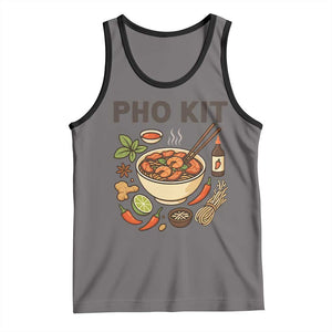 Funny Pho Kit Vietnamese Noodle Pun Tank Top Ramen Pho Lovers Hilarious Foodie Graphic TS02 Deep Heather Black Print Your Wear