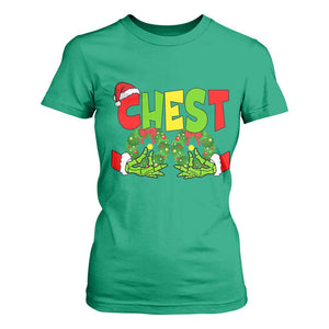 Christmas Couples T Shirt For Women Chestnuts Xmas Matching Family Funny Chest Skeleton TS02 Irish Green Print Your Wear