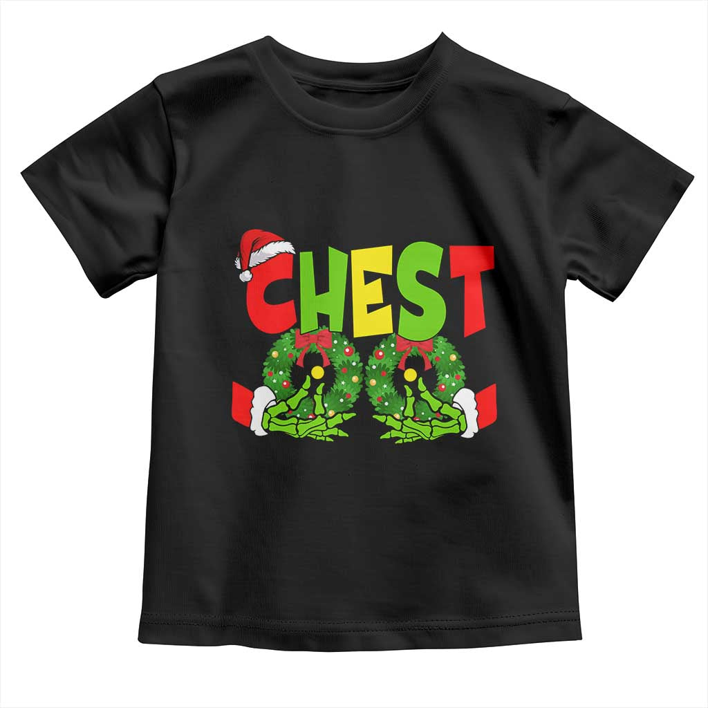 Christmas Couples Toddler T Shirt Chestnuts Xmas Matching Family Funny Chest Skeleton TS02 Black Print Your Wear