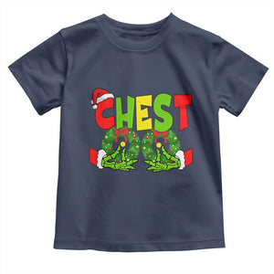 Christmas Couples Toddler T Shirt Chestnuts Xmas Matching Family Funny Chest Skeleton TS02 Navy Print Your Wear