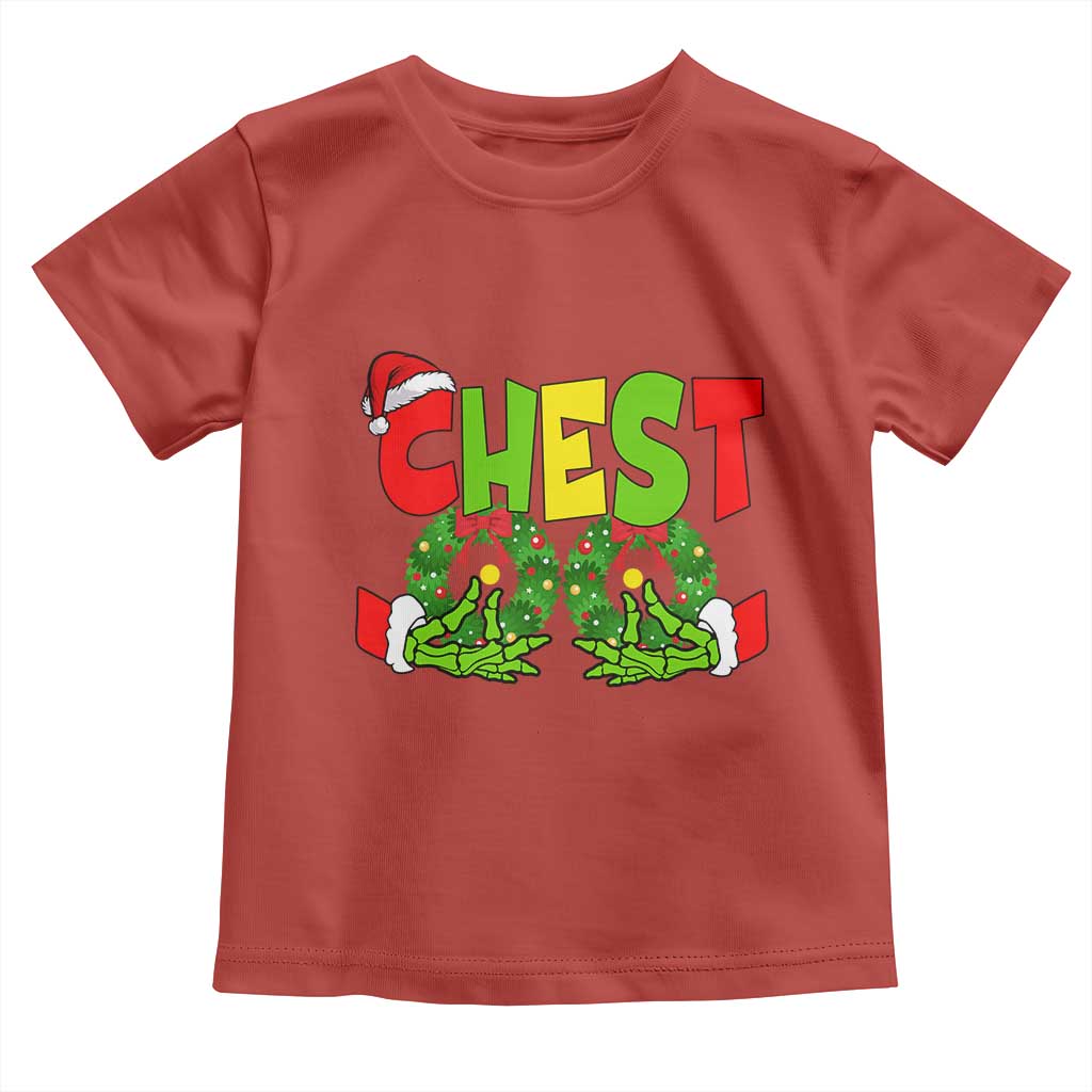 Christmas Couples Toddler T Shirt Chestnuts Xmas Matching Family Funny Chest Skeleton TS02 Red Print Your Wear