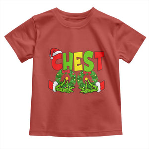 Christmas Couples Toddler T Shirt Chestnuts Xmas Matching Family Funny Chest Skeleton TS02 Red Print Your Wear