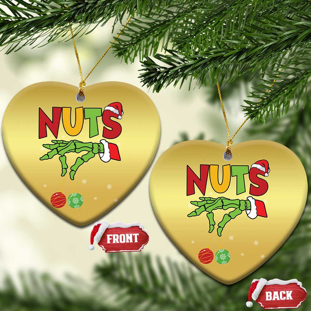Christmas Couples Christmas Ornament Chestnuts Xmas Matching Family Funny Nuts Skeleton TS02 Heart Gold Print Your Wear