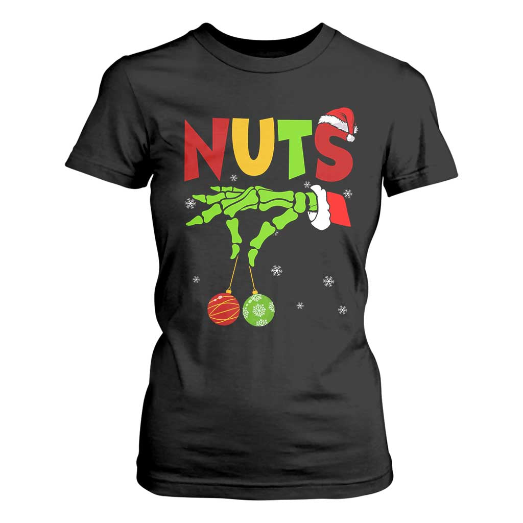 Christmas Couples T Shirt For Women Chestnuts Xmas Matching Family Funny Nuts Skeleton TS02 Black Print Your Wear