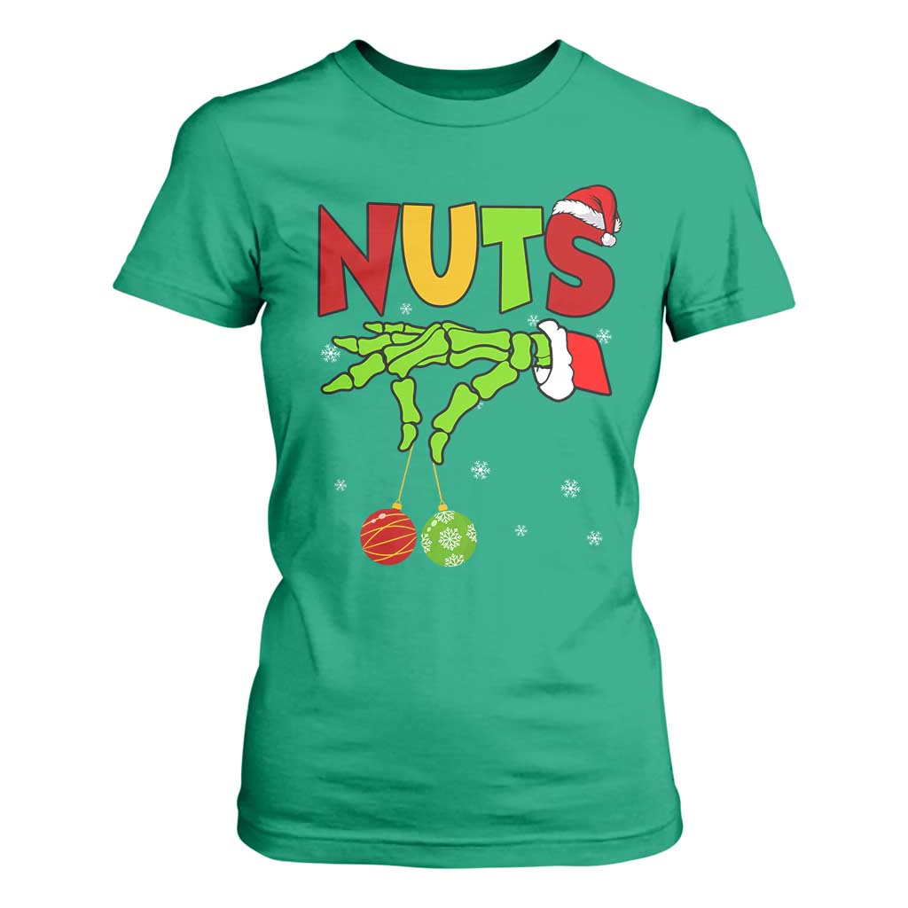 Christmas Couples T Shirt For Women Chestnuts Xmas Matching Family Funny Nuts Skeleton TS02 Irish Green Print Your Wear